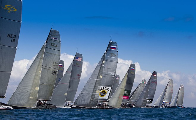 There are fourteen RC 44’s for the first time in the ORACLE Cup RC 44 Miami  - BMW ORACLE RC 44 Cup Miami  © Nico Martinez / RC 44 Class Association http://www.rc44.com